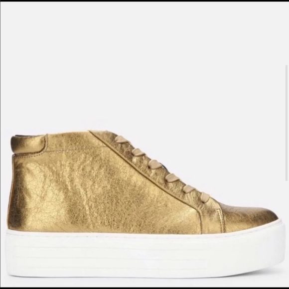 Brand New! Kenneth Cole Gold High Top Sneakers - Picture 3 of 8